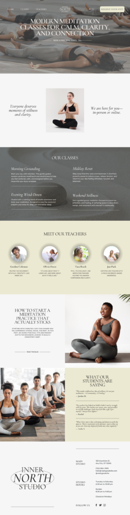 Custom Meditation Website Build